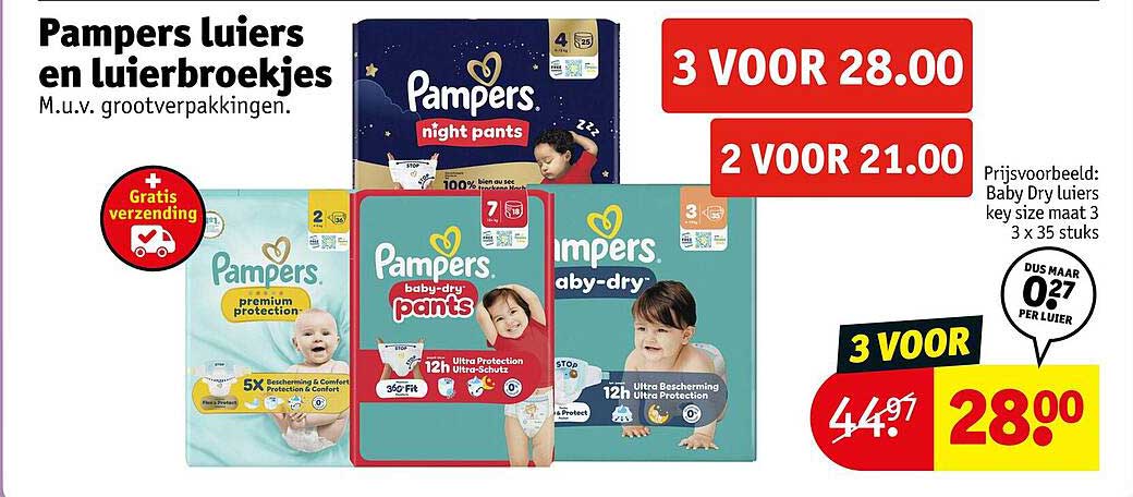 Pampers luiers en luierbroekjes