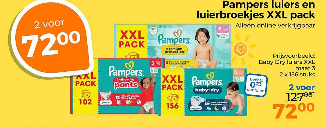 Pampers luiers en luierbroekjes XXL pack