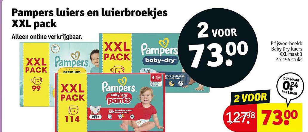 Pampers luiers en luiersbroekjes XXL pack