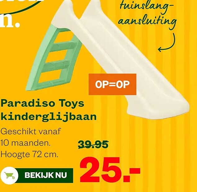 Paradiso Toys kinderglijbaan OP=OP