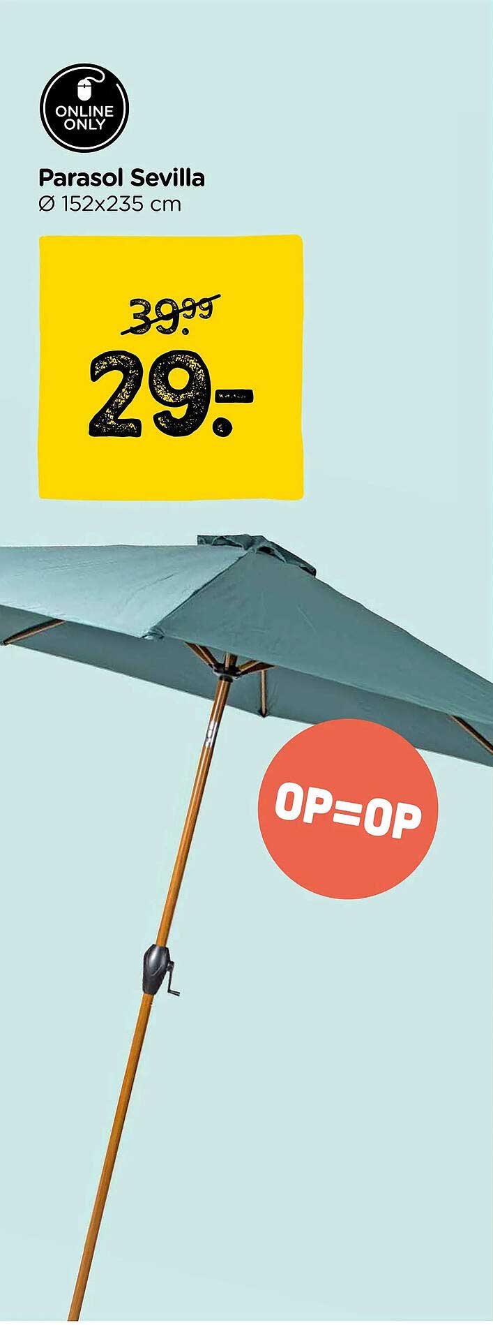 Parasol Sevilla Ø 152x235 cm