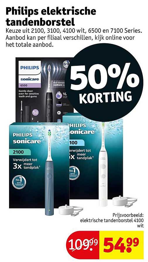 Philips elektrische tandenborstel 50% korting