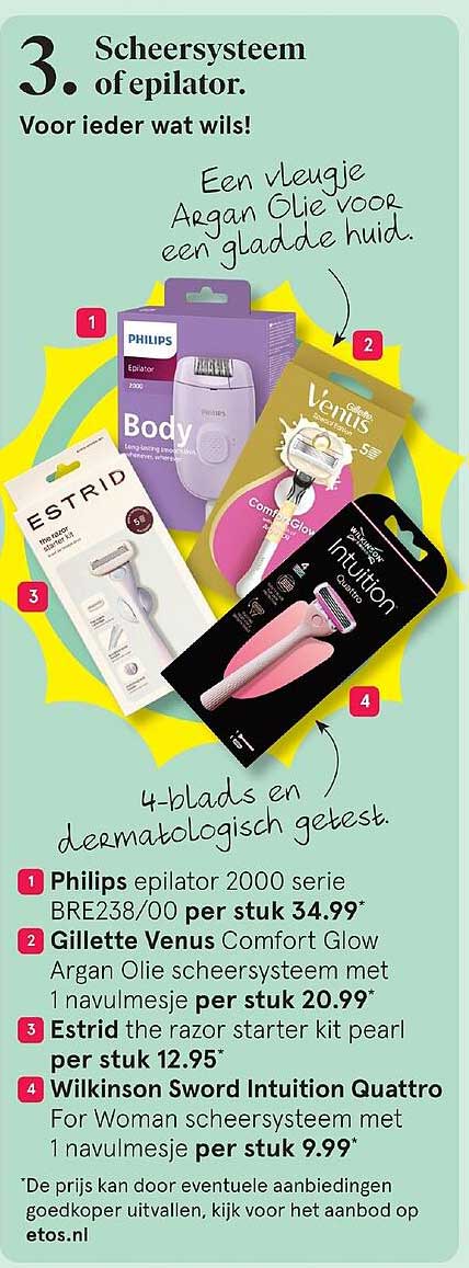 Philips epilator 2000 serie BRE238/00 per stuk