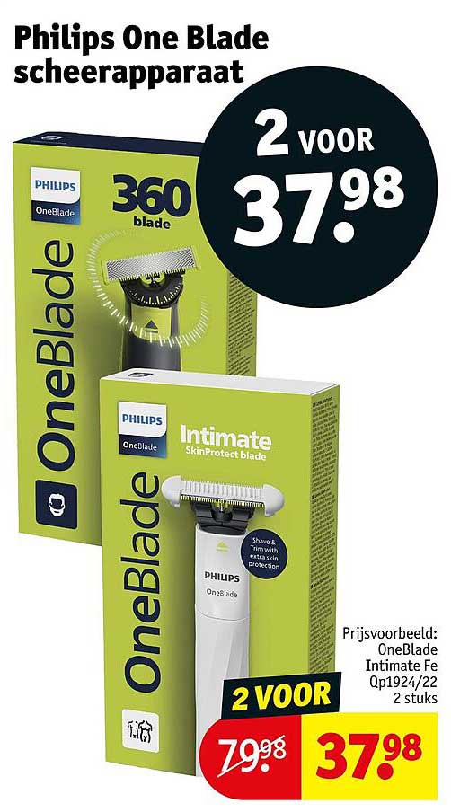 Philips One Blade scheerapparaat 2 voor 37.98