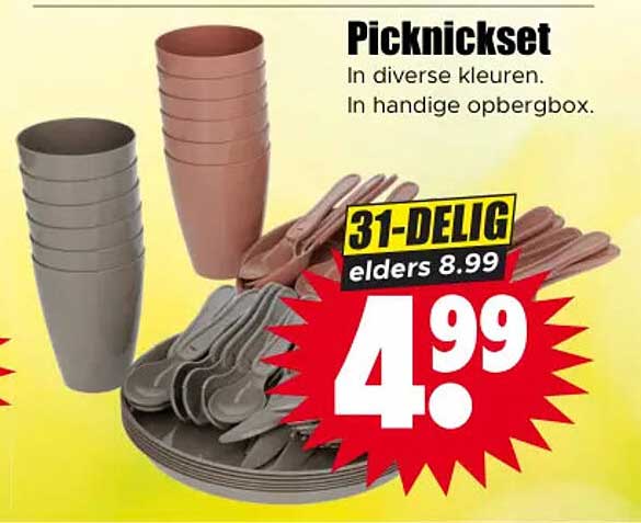 Picknickset 31-delig elders 8.99