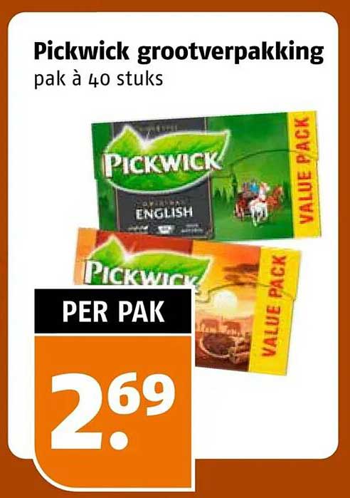 Pickwick grootverpakking pak à 40 stuks
