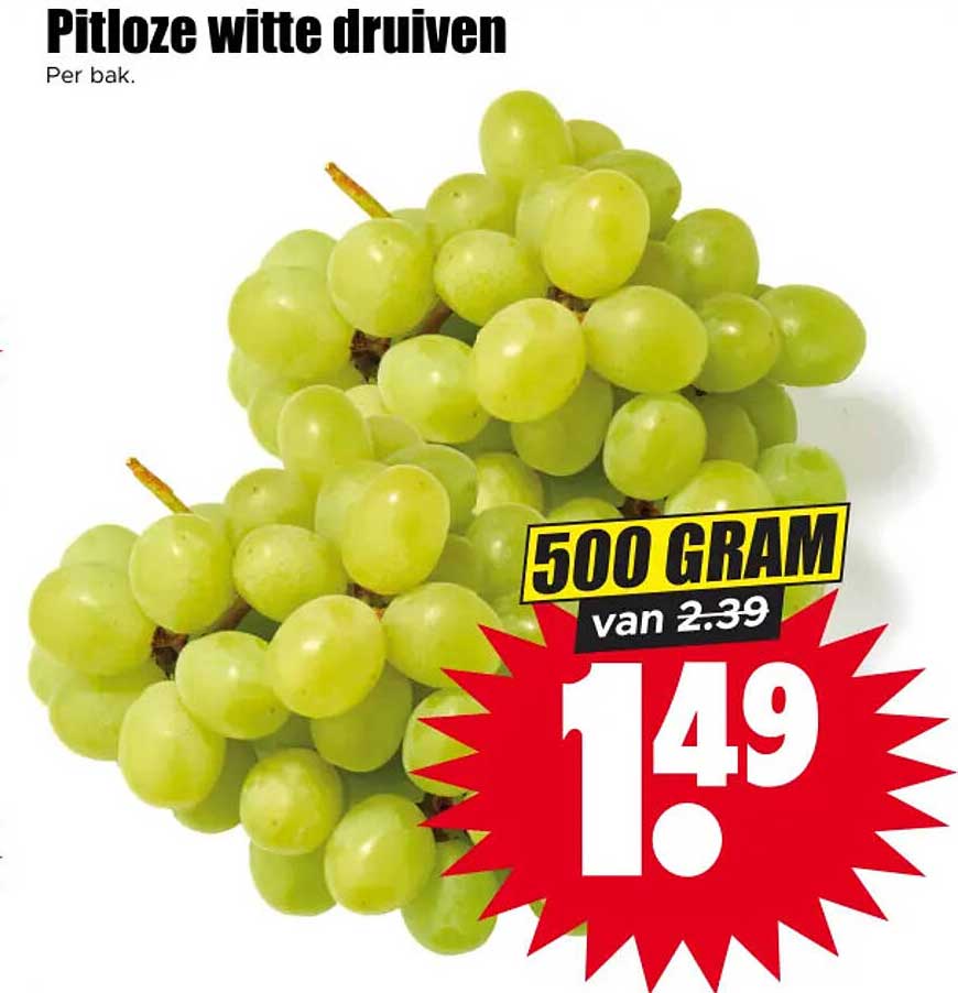 Pitloze witte druiven