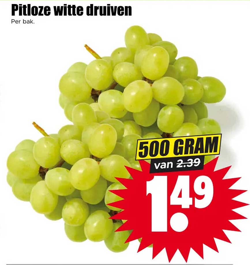 Pitloze witte druiven