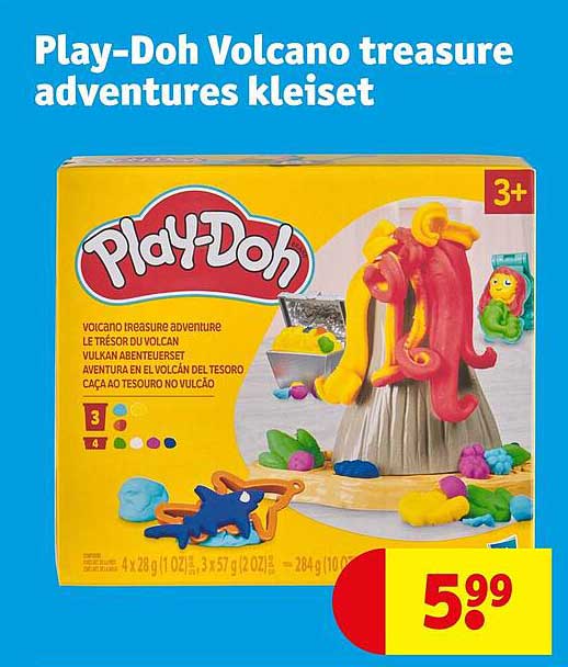 Play-Doh Volcano treasure adventures kleiset