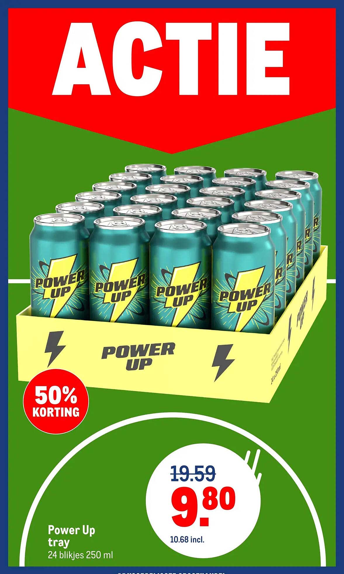 Power Up tray 24 blikjes 250 ml 50% KORTING