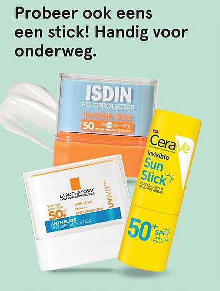 Probeer ook eens een stick! Handig voor onderweg.
