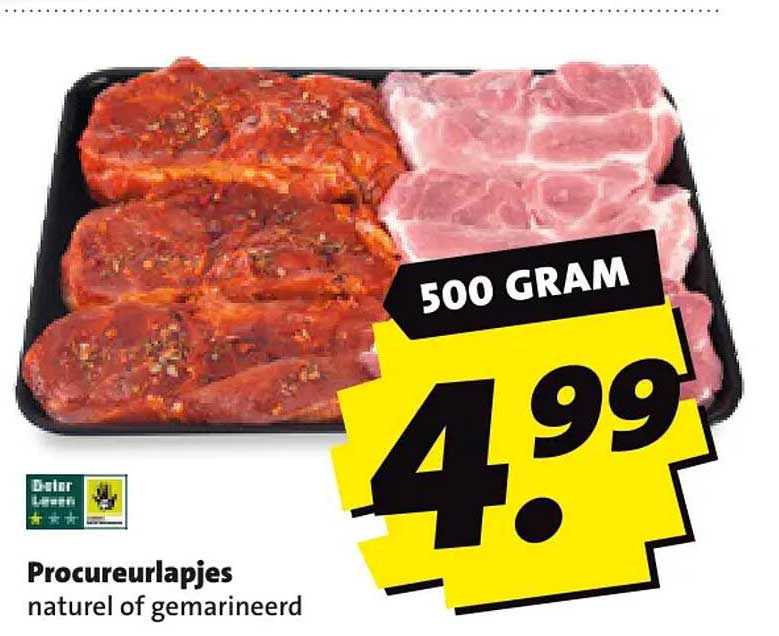 Procureurlapjes naturel of gemarineerd