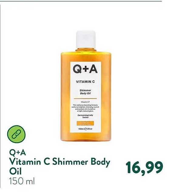 Q+A Vitamin C Shimmer Body Oil 150 ml