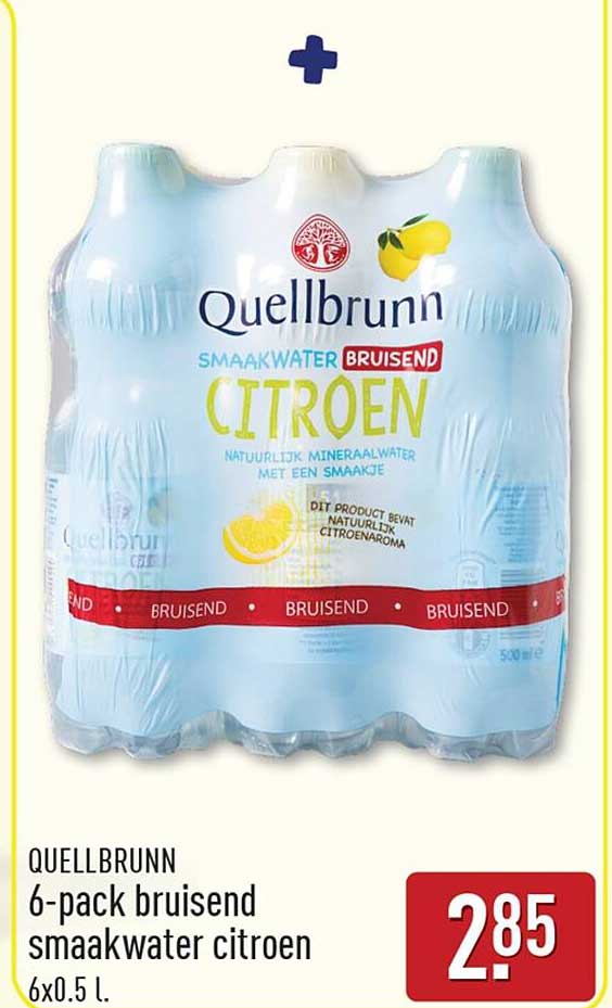 QUELLBRUNN 6-pack bruisend smaakwater citroen
