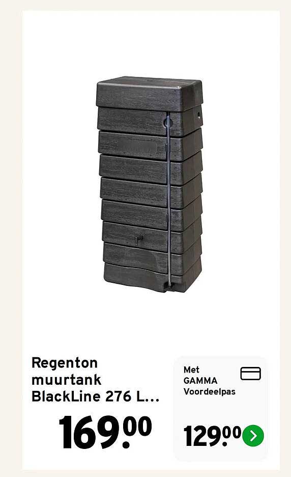 Regenton muurtank BlackLine 276 L...