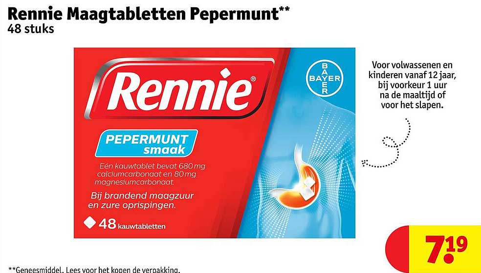 Rennie Maagtabletten Pepermunt**