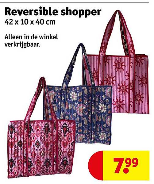 Reversible shopper 42 x 10 x 40 cm