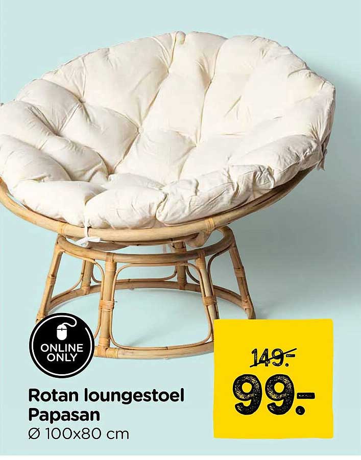 Rotan loungestoel Papasan