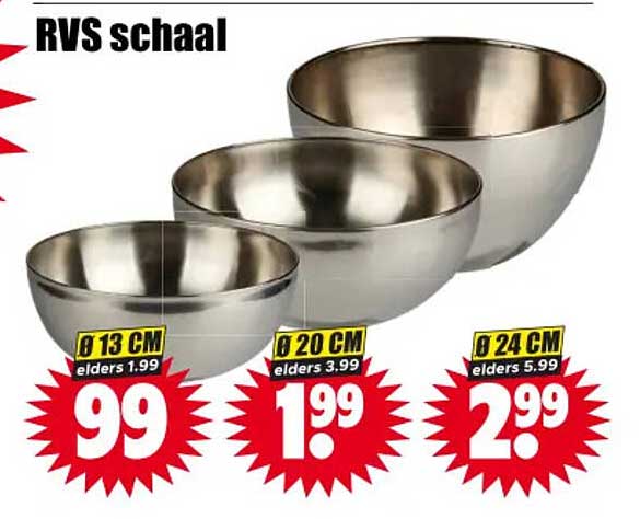 RVS schaal Ø 13 CM