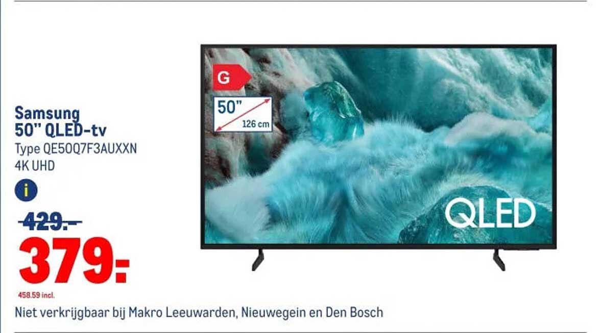 Samsung 50" QLED-tv Type QE50Q7F3AUXXN 4K UHD