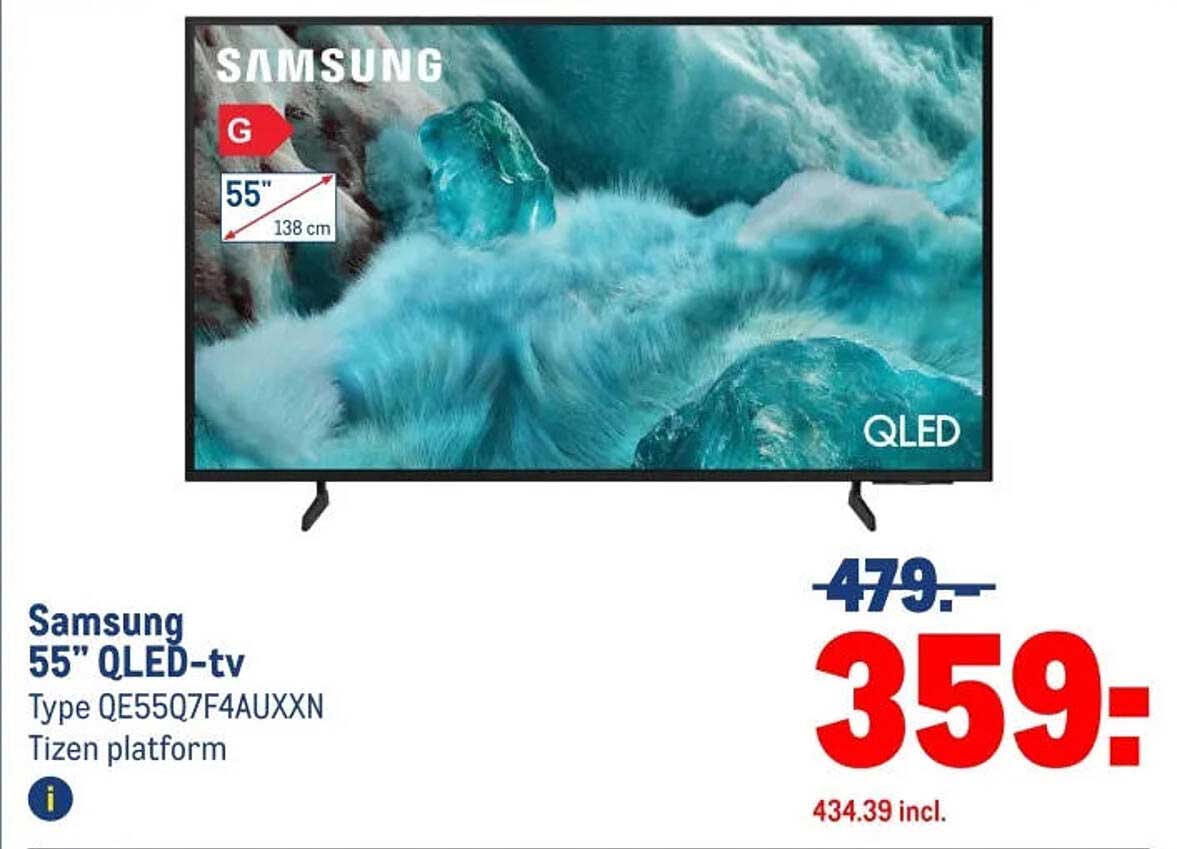 Samsung 55" QLED-tv Type QE55Q7F4AUXXN Tizen platform