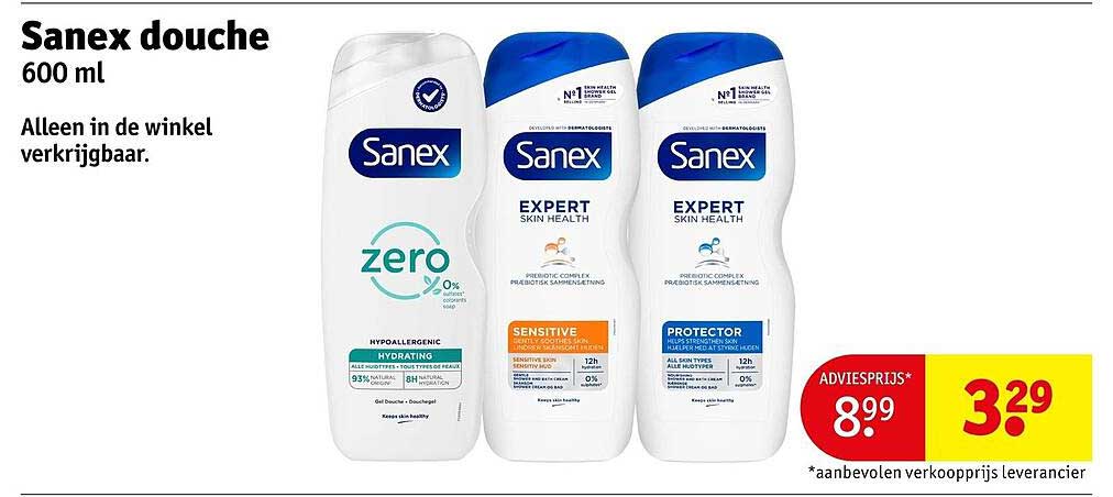 Sanex douche 600 ml
