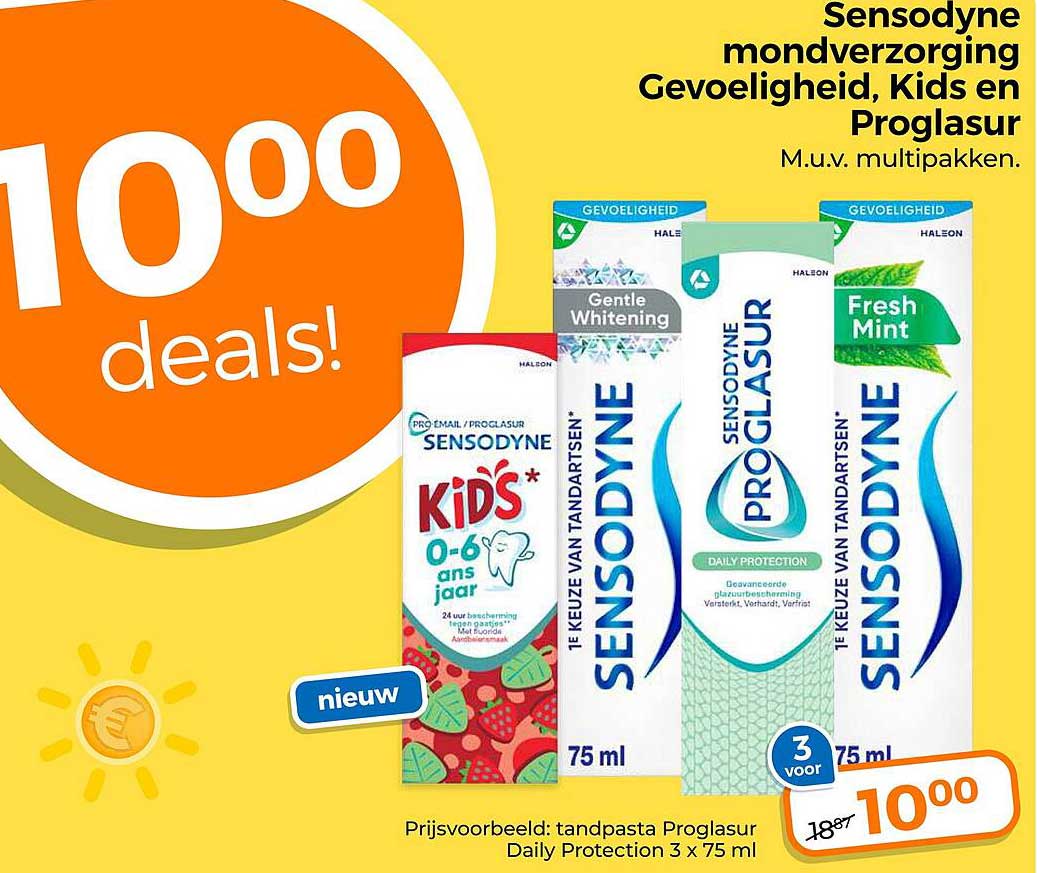 Sensodyne mondverzorging Gevoeligheid, Kids en Proglasur