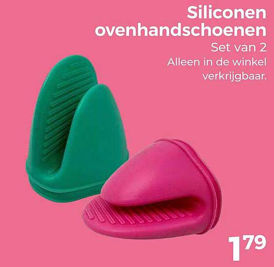 Siliconen ovenhandschoenen Set van 2 Alleen in de winkel verkrijgbaar.