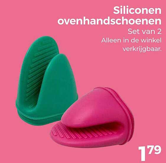 Siliconen ovenhandschoenen Set van 2 Alleen in de winkel verkrijgbaar.