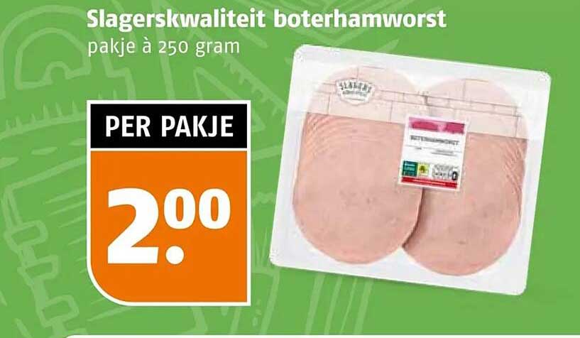 Slagerskwaliteit boterhamworst pakje à 250 gram