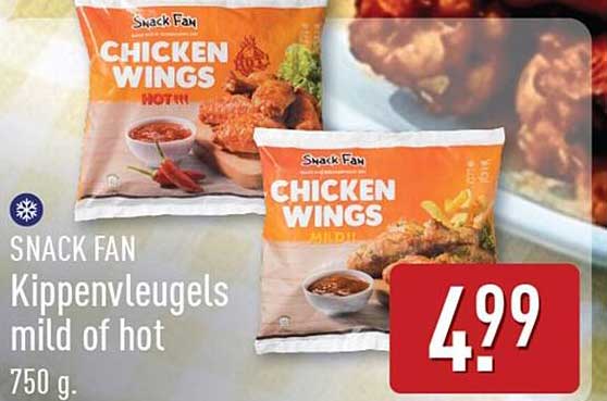 SNACK FAN Kippenvleugels mild of hot 750 g