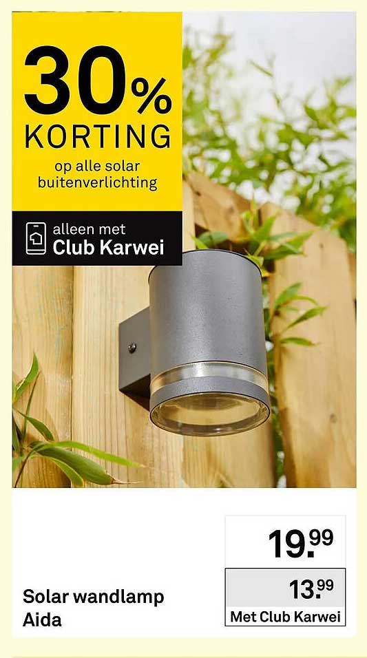 Solar wandlamp Aida