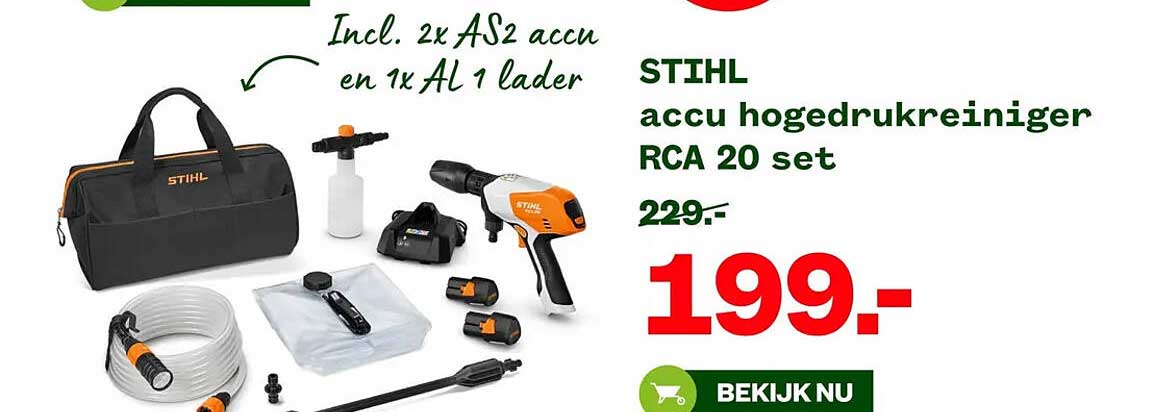 STIHL accu hogedrukreiniger RCA 20 set