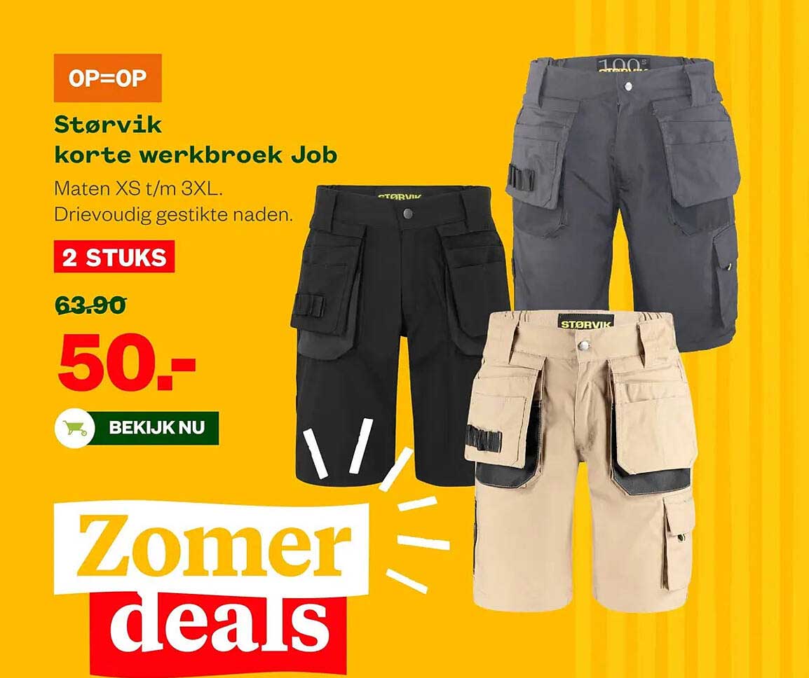 Størvik korte werkbroek Job 2 STUKS