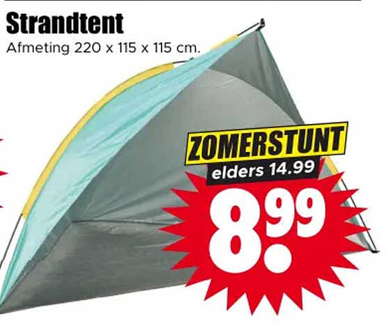 Strandtent ZOMERSTUNT elders 14.99
