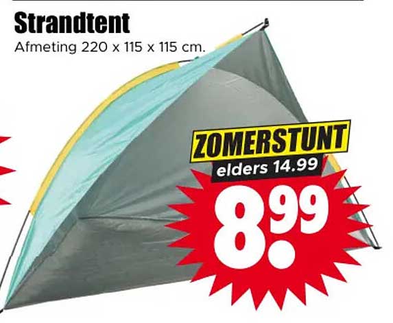 Strandtent ZOMERSTUNT elders 14.99