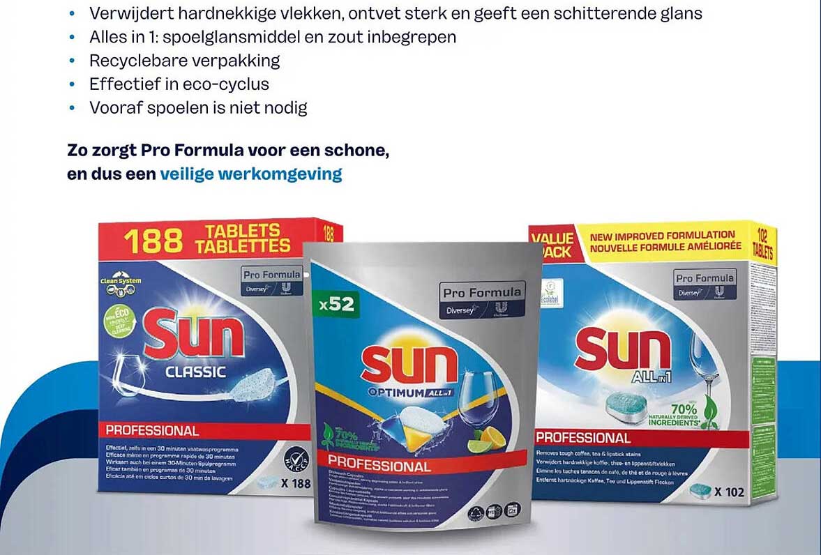 Sun vaatwastabletten Pro Formula