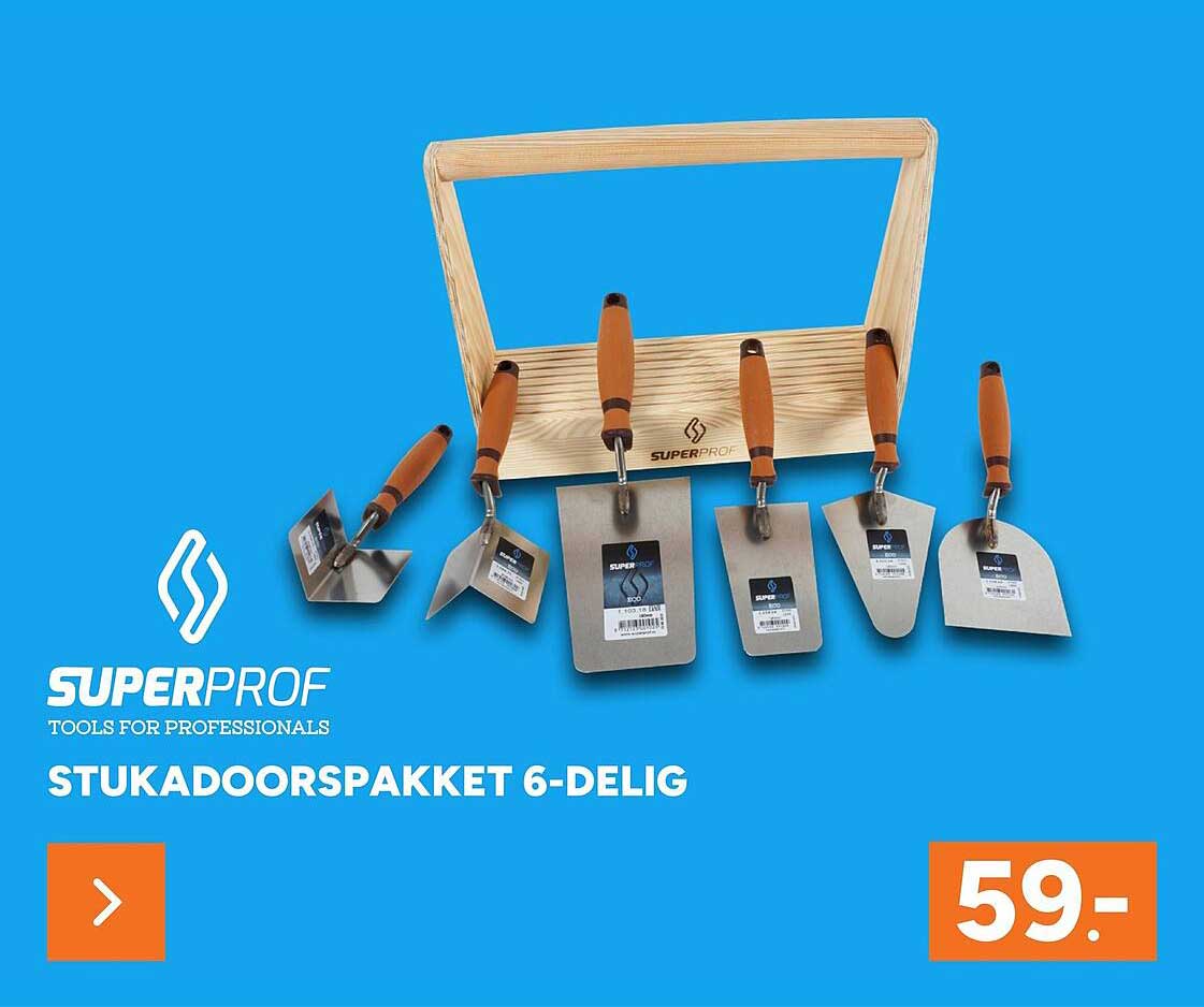 SUPERPROF STUKADOORSPAKKET 6-DELIG
