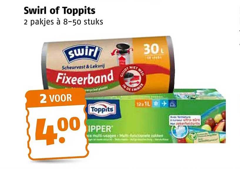 Swirl of Toppits 2 pakjes à 8-50 stuks