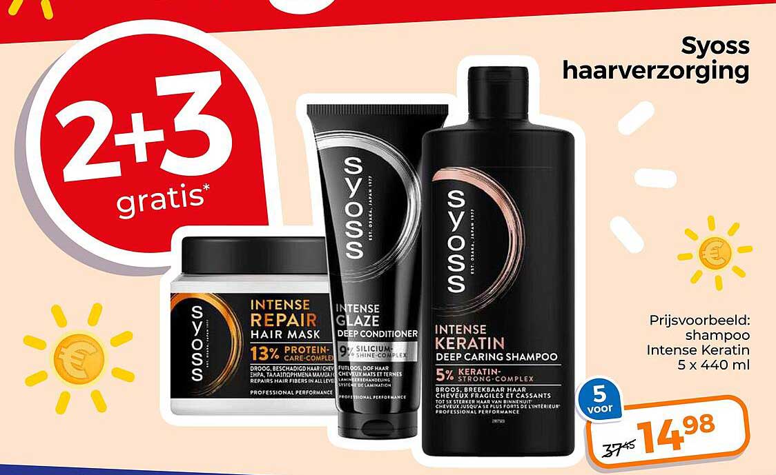 Syoss haarverzorging 2+3 gratis