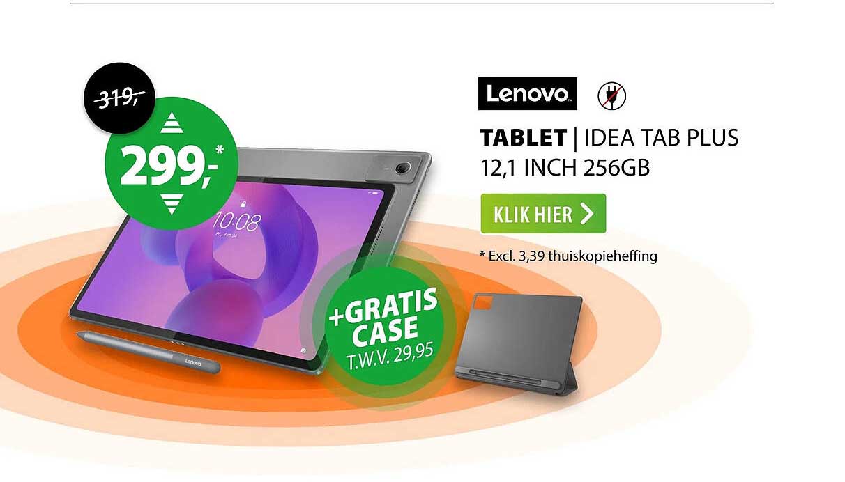 TABLET | IDEA TAB PLUS 12,1 INCH 256GB +GRATIS CASE T.W.V. 29,95