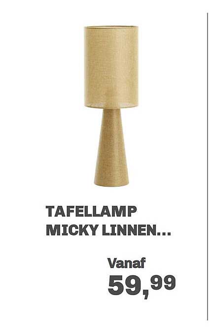 Tafellamp Micky Linnen...