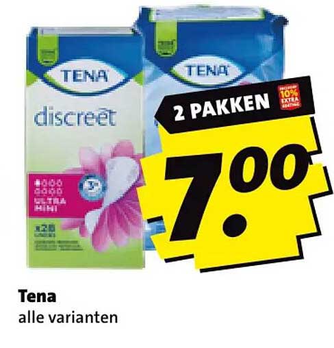 Tena alle varianten 2 pakken