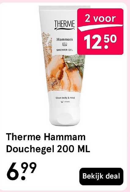Therme Hammam Douchegel 200 ML 2 voor 12.50