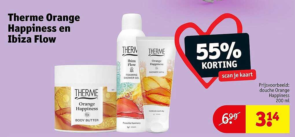 Therme Orange Happiness en Ibiza Flow 55% KORTING scan je kaart