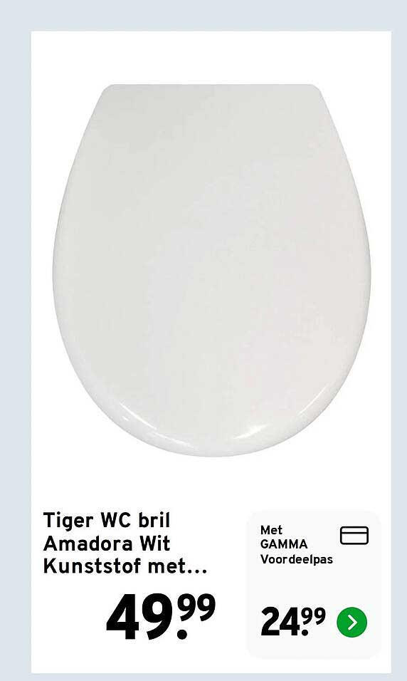 Tiger WC bril Amadora Wit Kunststof met...