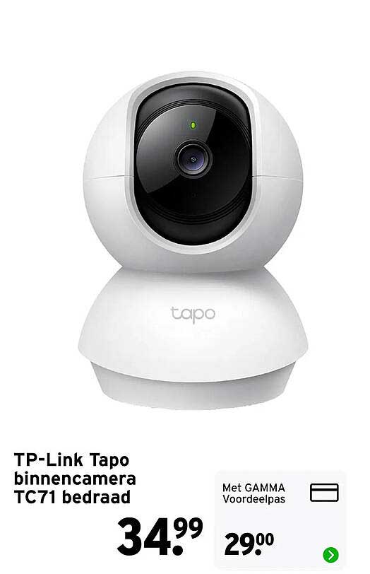 TP-Link Tapo binnencamera TC71 bedraad