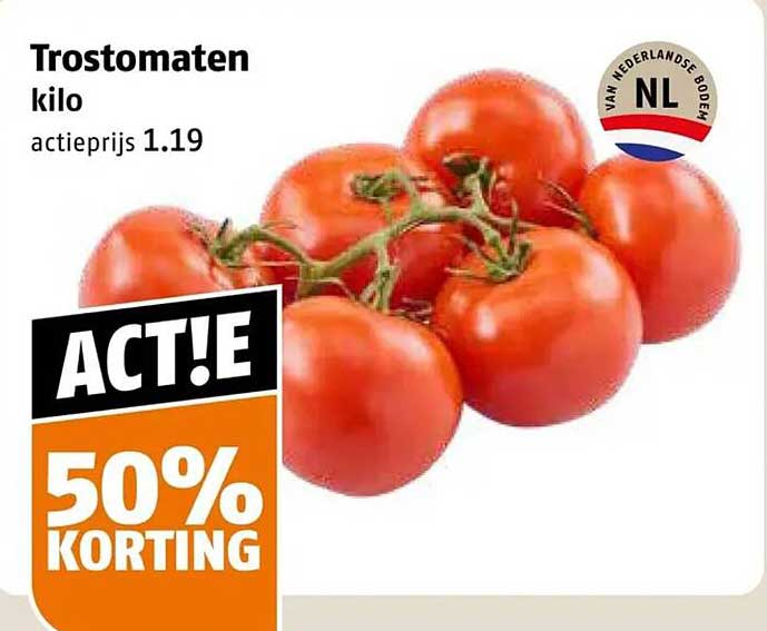 Trostomaten kilo ACT!E 50% KORTING