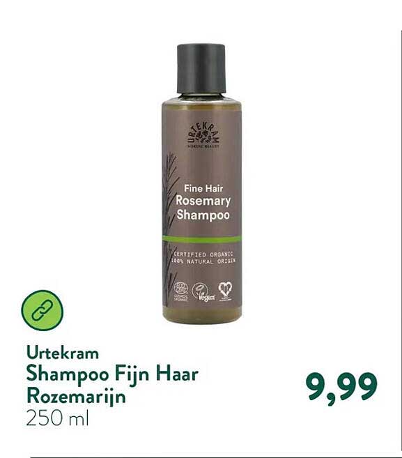 Urtekram Shampoo Fijn Haar Rozemarijn 250 ml