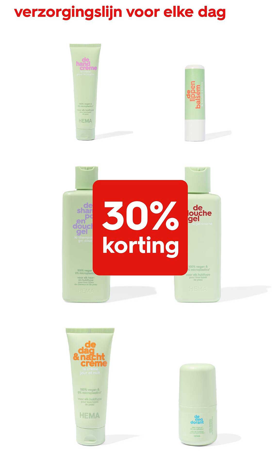verzorgingslijn voor elke dag 30% korting